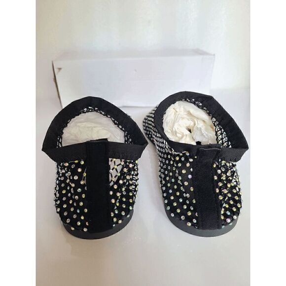 ✨💎 Rhinestone Comfy Sparkly Gem Stretch Mesh Flats Sandals Shoes 6 NEW WITH BOX - Picture 8 of 16